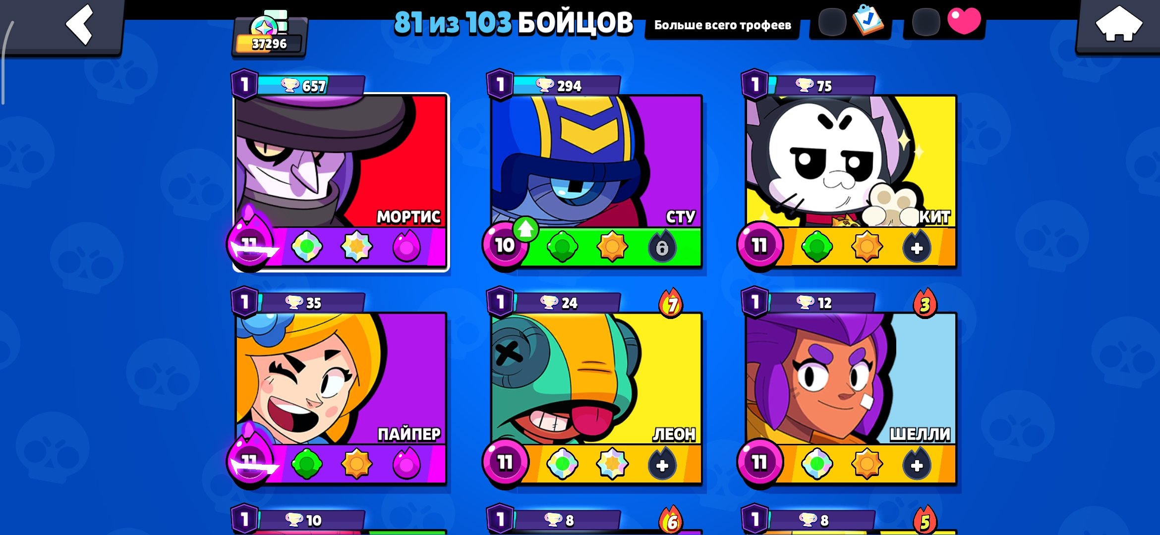 👑 FAT! 37K MMR | 82 FIGHTERS | 17 PRIME | 400 GEMS | 17K BLINGS 👑, trophies 38400, brawlers 82, primes 17