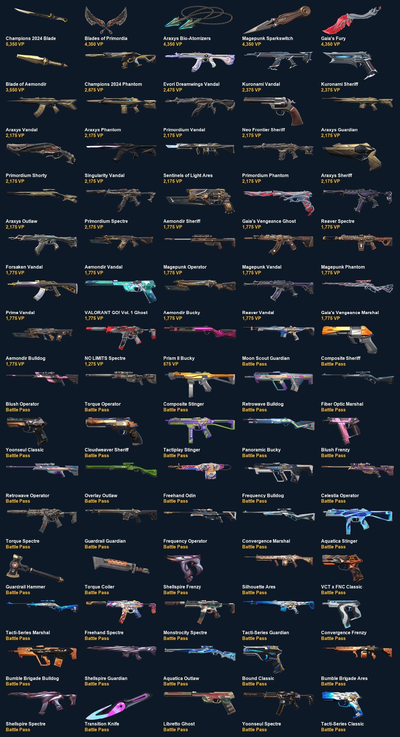 VA3315 EU 178 skins | Champions 2024 Blade+Araxys Bio-Atomizers+Gaia's Fury+Evori Dreamwing, Sale, Ranked unlocked, Agents: 22, Skins: 178