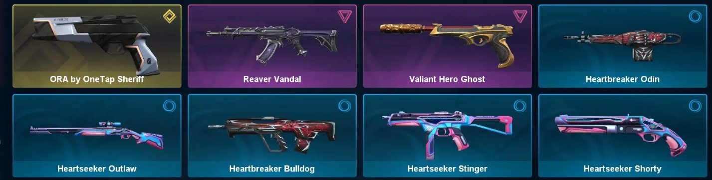 🌍 EU / Turkey – 🔥 Reaver Vandal, ORA Sheriff & Valiant Hero Ghost | 📧 Email Changeable, Sale, Ranked locked, Agents: 7, Skins: 8