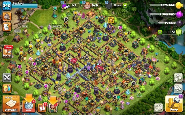 16 TH | 240 LVL | 83/95/73/64/38 | 1к гемов + донат оформа, 16 TH Родной Деревни, 10 TH Строителя