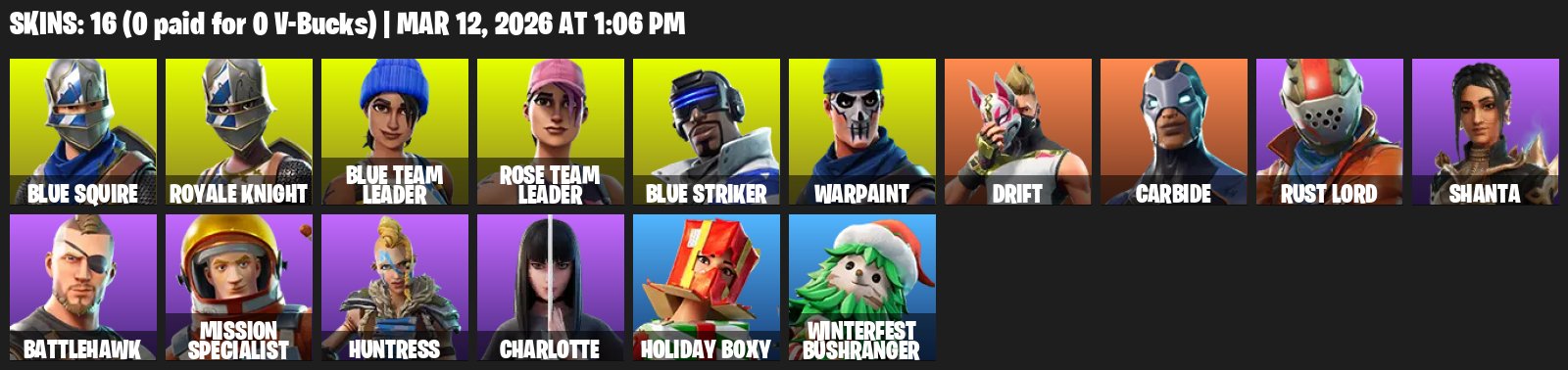 TAke the L, Royale Knight, Warpaint, Sale, skins 16