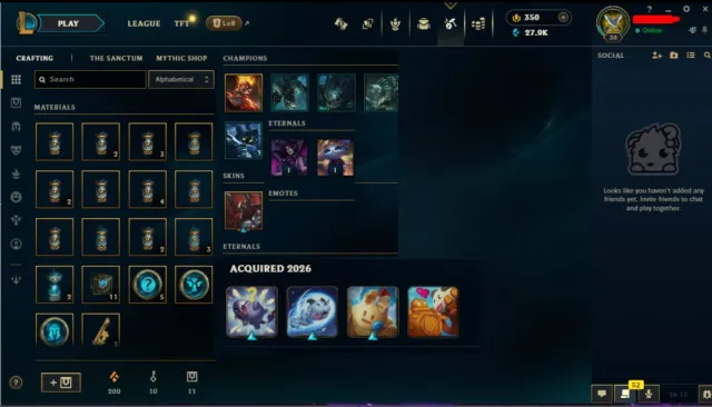 EUW 🌎 RANKED READY✅350RP✅ 30 LVL {Unopened Loot} Unverified, Sale, level 30, champions 10, skins 2, Unranked