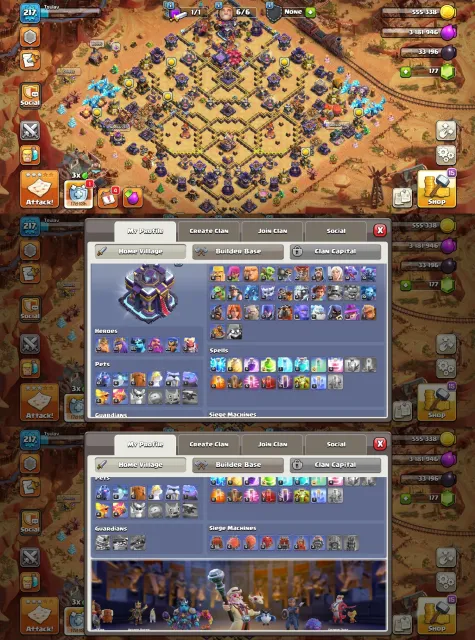 【TH15 | Max / Golden Wall / Defence Max】(N-492) ➤ Heroes (70-81-55-57-25-2) ✦ 12 Epic ✦ 6 Builders, 15 TH Родной Деревни