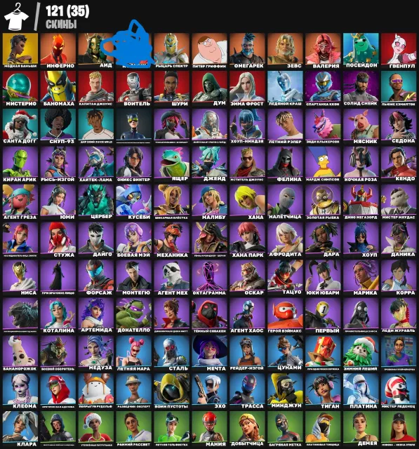 【✅】⚙【 WARRANTY 】🟡BANSHI🟡REAPER🟡KAYLO🟡DBD🟡ODI🟡DONAT 58,000 VB, Sale, skins 121