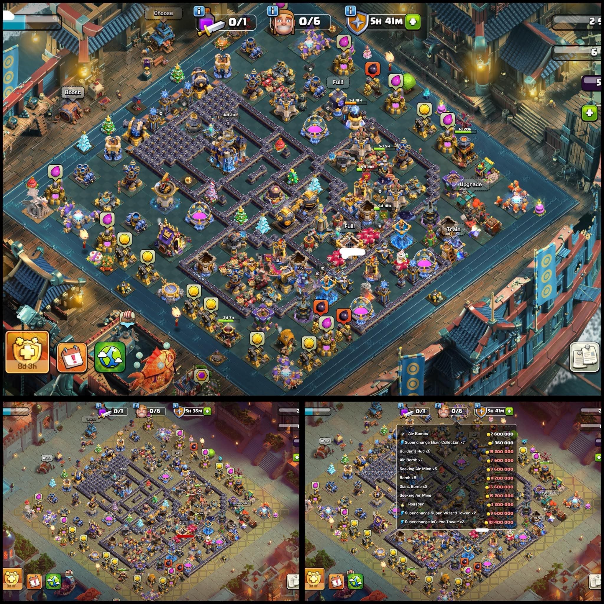 TH 18 Legend League | Almost Maxed Out Base | 6 Heroes Near Max | 13 Epics Close to Max | Aladin Set, 18 TH Main Village, 10 TH Builder