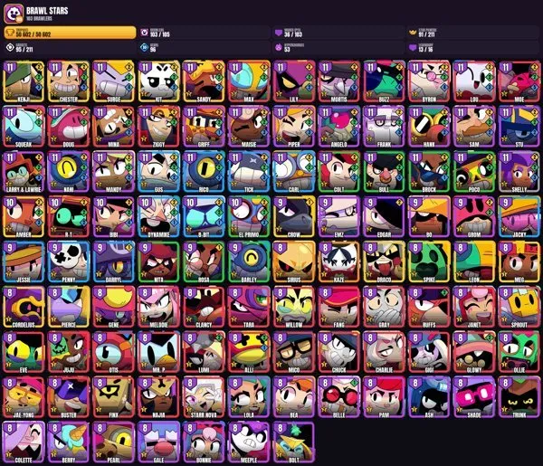 103 brawlers 🏆 🎮 50.6K trophies, 50602 trophies, 103 brawlers