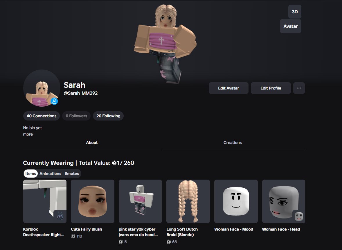 🚀Korblox🔥Woman🔥TOTAL: 27,740 R$🔥CAN VERIFICATION 🚀🔥⬇DESCRIPTION⬇, Sale, Voice chat: No