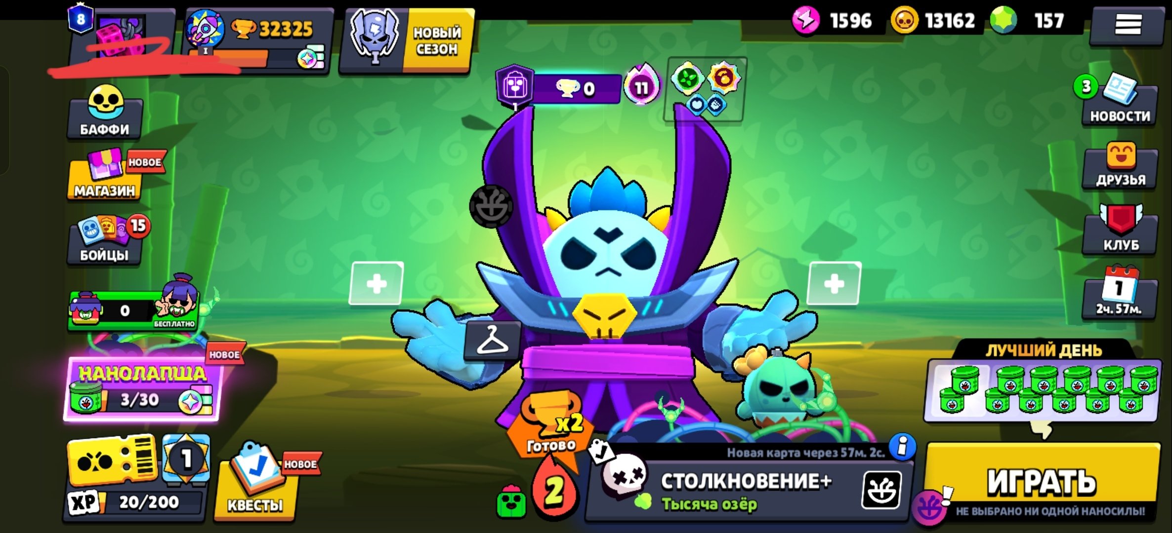 32k 🏆 | RED GODZILLA BUZZ | JOCK STU (299 GEMS) | LORD SPIKE | DUMPLING DARRYL | OLD 2020 ACC, trophies 32325, brawlers 82, primes 8