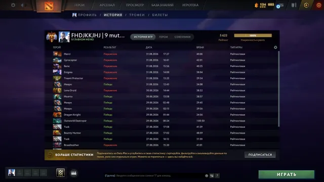 44 трофей, мейнпул, Продажа, 5622 MMR, 11811 порядочности, 11811 вежливости, 1021 матчей, 931 часов