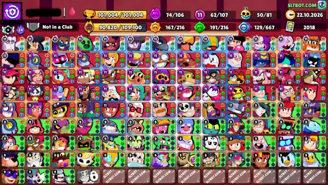 🔥 BRAWL STARS | 101,004 TROPHIES | 471 SKINS | 84 PRIME | MASTER | OLD 2018, 101004 trophies, 106 brawlers, 84 primes