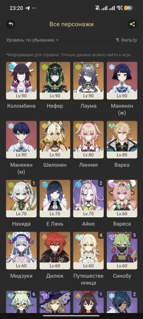 Premium Nefertari squad (see description), Any platform, Email linked, Lumine, Levelled up, AR 56