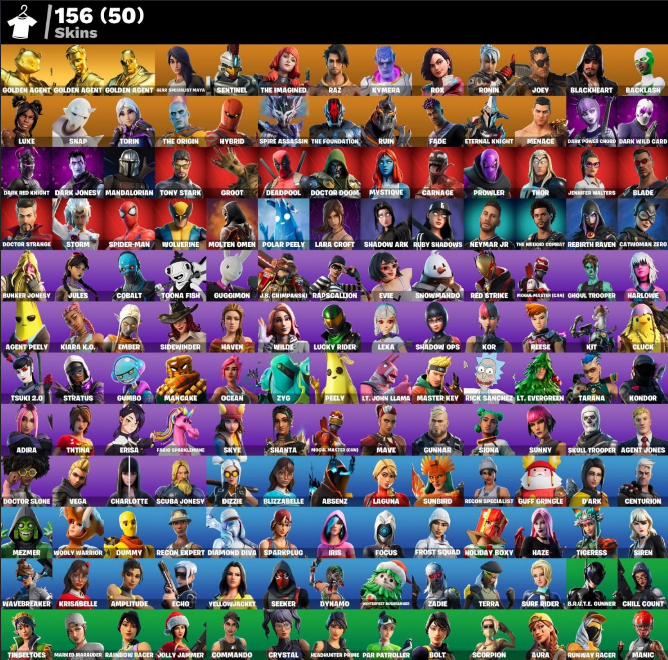 [PC] ⭐ 156 SKINS ⭐ MAIL CHANGE ⭐ 500 VB | Leviathan Axe | Gold Meowscles | Gold Brutus ⭐, Sale, skins 156