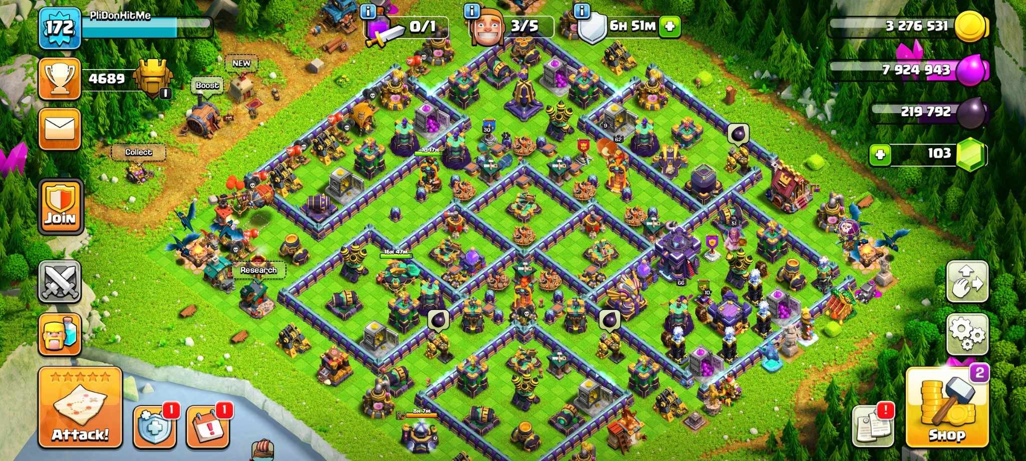 TH 15 NEW🧩TH 14 MAX🧩[Buyer Email] FULL WALL MAX NOW🧩Legend HIT🧩Heros: 62/66/41/51/31🧩Good Equipment🧩, 15 TH Main Village