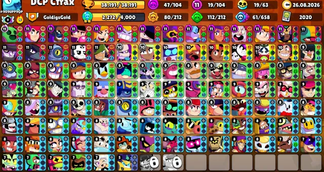 🍀104 BRAWLERS; 38k🏆; DONATED✅|19-11 POWER; DIAMOND 3|✅|BOLD PIPER; WITCH SHELLY🍀~🍃FULL ACCESS🍃, 38191 trophies, 104 brawlers, 10 primes