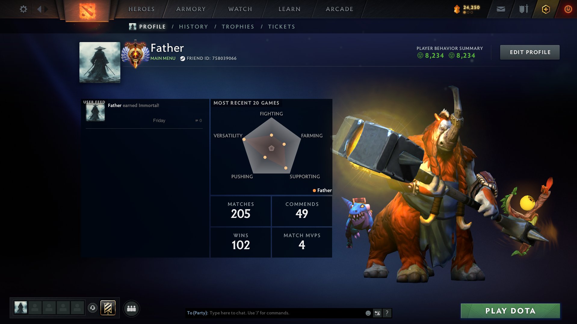 ⚫️【5662 MMR】⚪️【50% Confidence】⚫️【8234 DECENCY】⚪️【205 MATCH】【Auto-Checkout】⚫️, Sale, 5662 MMR, 8234 Behavior score, 8234 вежливости, 205 games, 321 hours
