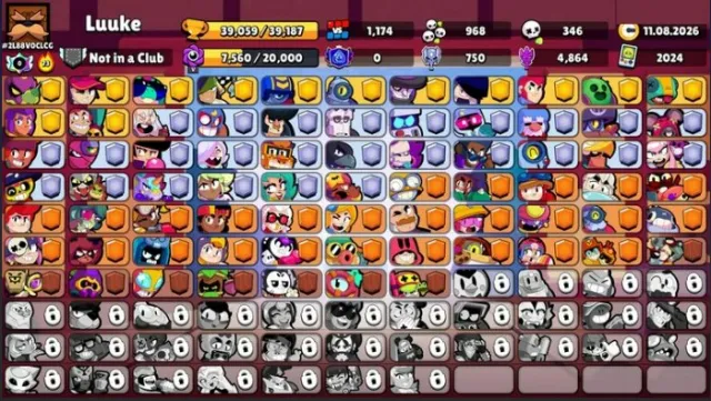 🏆160 SKINS🏆🔮12315 SPENT GEMS💎🔱39059 TROPHIES💎🔱73 BRAWLERS+13 MAX BRAWLERS, 39059 trophies, 73 brawlers, 13 primes