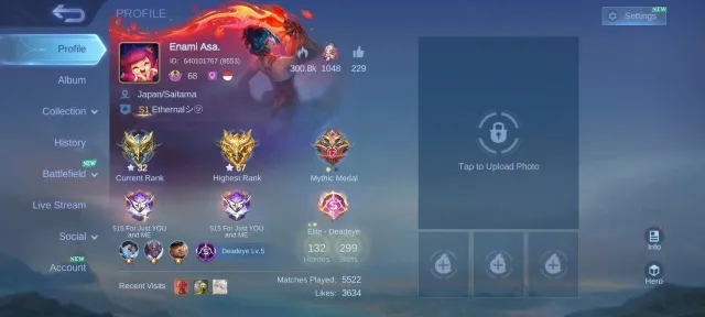💜KOF Gossen💜Transformer Granger, Prime Granger-Chong, Covenant Nathan, LuckyBox(5), Tp Seal of Lightning💜, Sale, Rank: Mythic, Level: 68, Win Rate: 56%, Heroes: 132, Skins: 299
