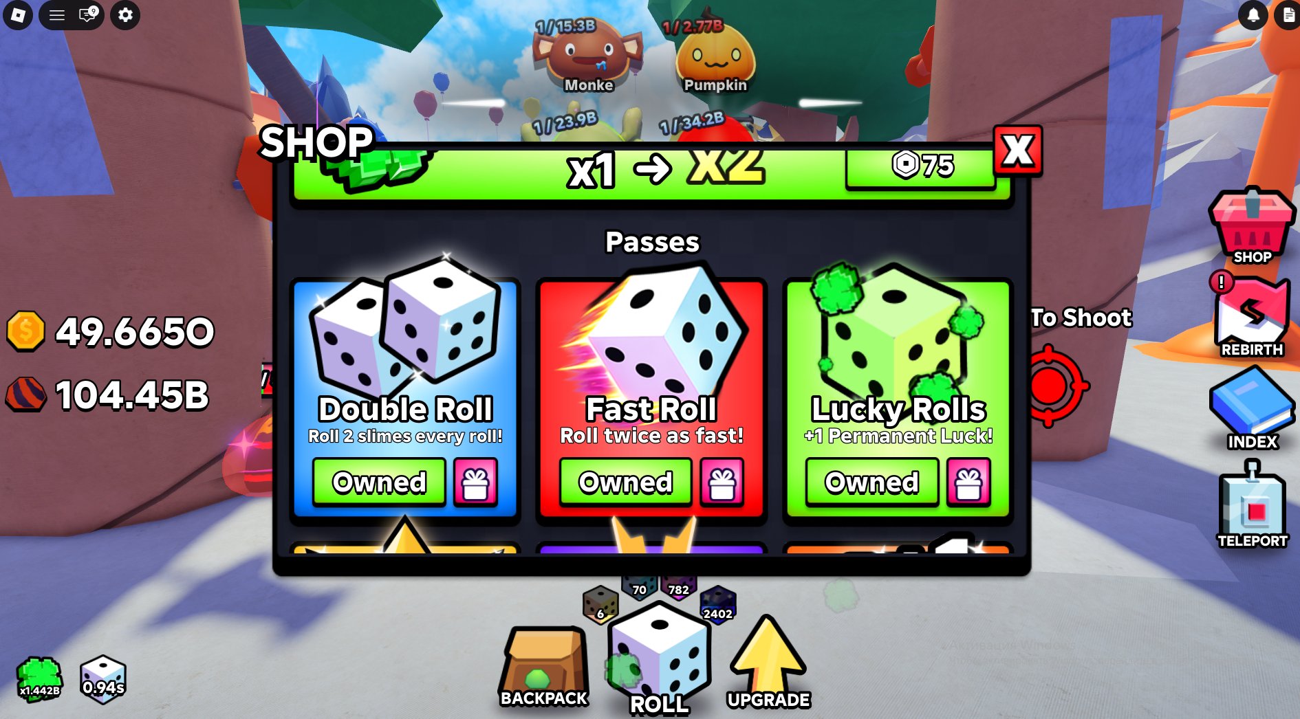 🟨ACC IN SLIME RNG🟨, Sale, Voice chat: No