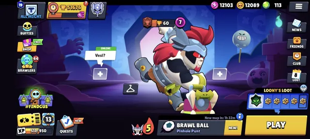 /|ACCOUNT IN BRAWL STARS|\, 53593 trophies, 107 brawlers, 19 primes