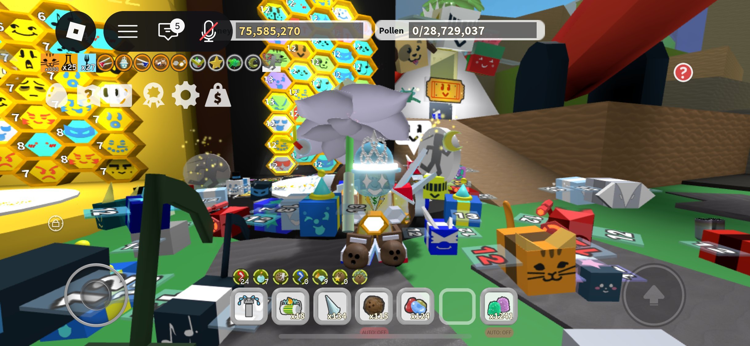 🐝Bee Swarm Simulator🐝 43 bees🎃Vicious bee 🐝12-13 hive🍯8 mythics👻, Sale, Voice chat: Yes