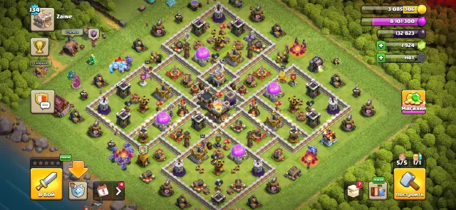 ⚡LVL UP⚡11 TH 134 LVL 100% FULL🚀3 SKINS💎1924 GEMS💎WAGON⭐5 SLAVES⭐4 EPIC GEAR✨WITH MAIL, 11 TH Home Village, 7 TH Builder Base
