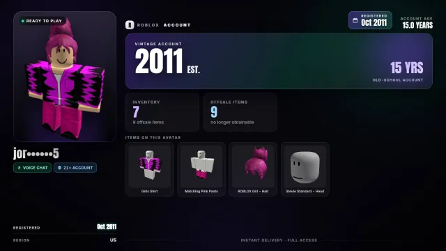 🗓 рег. 2011 👑 возраст 21+ 🔊 голосовой чат 🔖 оффсейл: 9, Продажа, Voice chat: Есть
