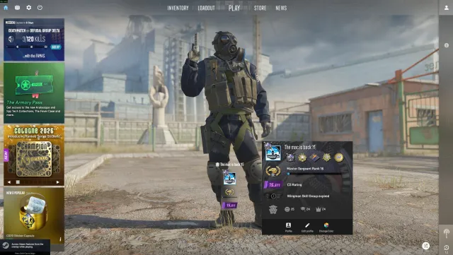 Steam account with prime, 15k CS rating, 5 medals, no faceit.