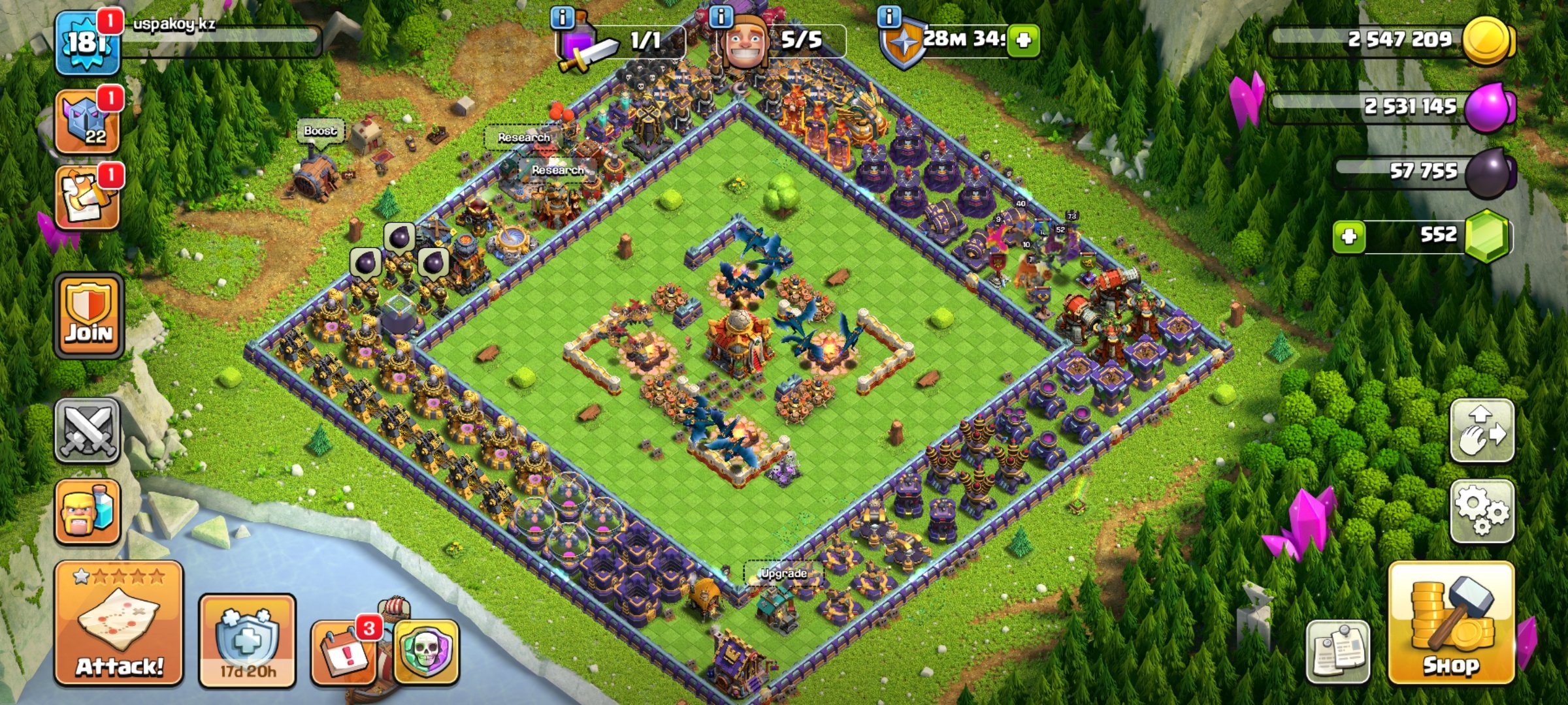 ❄️ 16 TH + WALLS 16-17 LVL ❄️👤 HEROES【72:73:52:44:40:10】👤⚔️ SKINS FOR ALL ⚔️🎀 PUMPED GEAR 🎀, 16 TH Main Village, 10 TH Builder