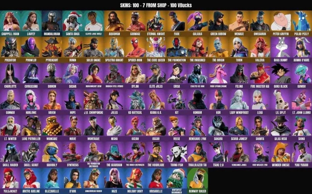 [PC/PSN] 100 skins🔥Galaxia🔥Unyielding Knight🔥Mandalorian🔥Mirage🔥The Origin🔥Predator🔥Thorin🔥Malice, Sale, 100 skins
