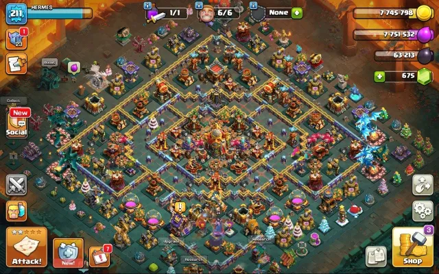 Перепривязка ✅16 TH 90% фулл | 211 LVL | 78/77/62/69/35/10 | фулл снаряга + донат оформа, 16 TH Родной Деревни, 8 TH Строителя