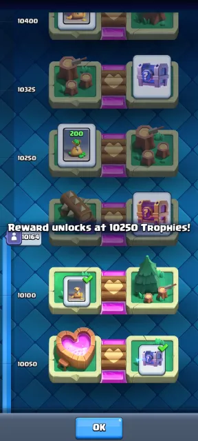 ACCOUNT 1 YEAR 10150 CUPS, ARENA 25, LEVEL 1460, 10150 CUPS, 121 CARDS, 20 LEGENDARIES, AVAILABLE