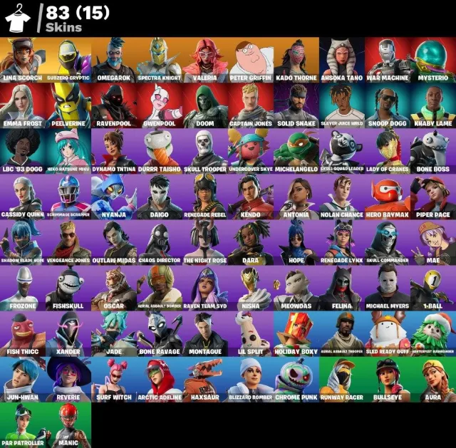 🟣 83 SKINS 🟣 1218 LVL 🟣 350 VB 🟣 Aerial Assault Trooper🟣Lina Scorch🟣Subzero Cryptic🟣Omegarok🟣Sale, skins 83