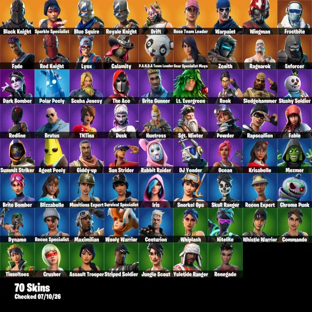 [PC/PSN/XBOX] 70 skinów | OG STW | Black Knight | Sparkle Specialist | Blue Squire | 700 VB, Sprzedaż, skiny 70