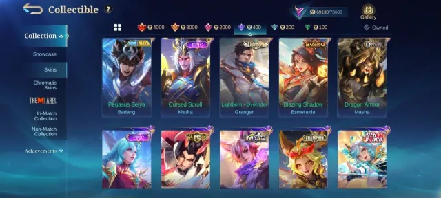 KOF Chou➤Asp Guinevere➤Prime YUZHONG➤Onic PH Joy➤TLPH Recall➤Deluxe 40➤magic core 77, Продажа, Ранг: Мифический, Уровень: 44, Процент побед: 55%, Герои: 114, Облики: 240