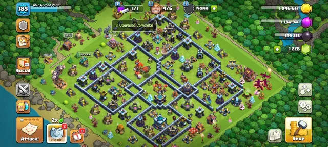 TH 13~100% Макс~Герои-75/75/50/25~5× Скин Героя~575 Cwl Моделей~Все Оборудование~Подключение к почте покупателя, 13 TH Родной Деревни, 9 TH Строителя