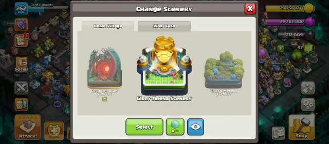 Th18➤6 hero max➤good profile➤Supercharge max 14 epics max 99%➤best equipment➤3x scenery, 18 TH Родной Деревни
