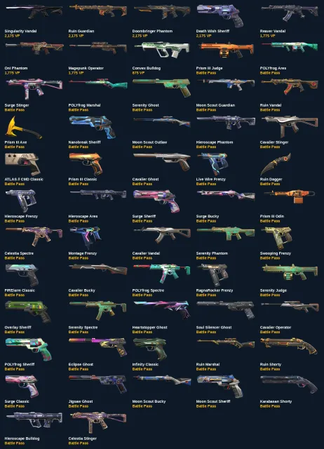 VZ142 EU EU | Ascendant 1 | Level 309 | 57 skins | 24 agents | Prism III Axe, Ruin Dagger | Sale, Bloom 1, Agents: 24, Skins: 57