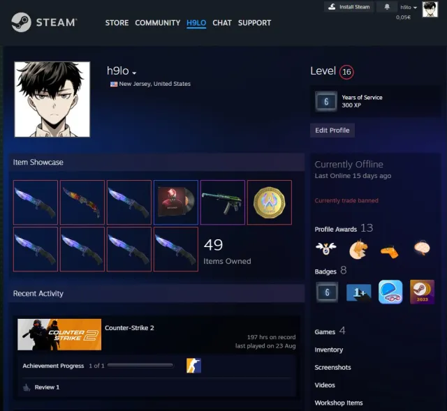 🐱👤 Trade Ban Account | Inventory worth 120k | Prime | Full access | Guarantee 🐱👤, Sale, With inventory, Has PRIME