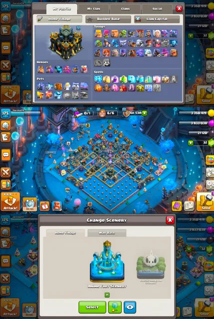 ⚔️✅【 Clash of Clans 】⚔️【 17 Ратуша 】⚔️【 Полный доступ + Гарантия 】✅⚔️, 17 TH Родной Деревни