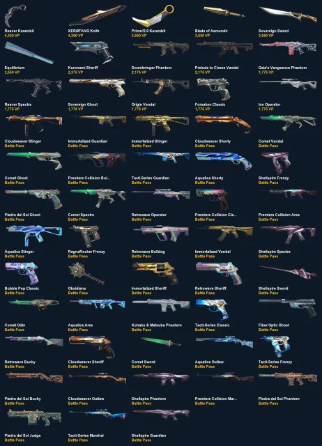 VA4346 EU EU | 58 skins | Reaver Karambit+XERØFANG Knife+Doombringer Phantom, Sale, Ranked unlocked, Agents: 23, Skins: 58