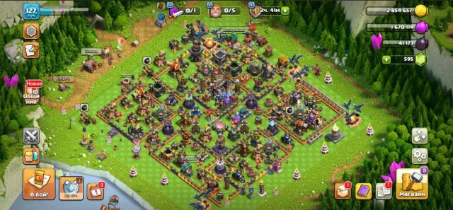 ⎛⎝ 127 УРОВЕНЬ ⎠⎞ 18 ТХ 🌸💎 5 СТРОИТЕЛЕЙ 💎🌸 WALLS 11-11🌸💎 ГЕРОИ 28x18x27x22x18x6 💎🌸 АВТОВЫДАЧА🌸💎, 18 TH Родной Деревни, 10 TH Строителя