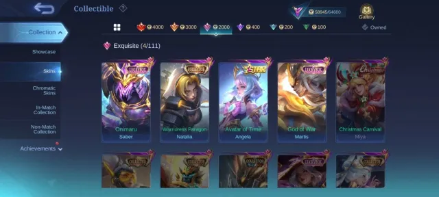 AbyssalRecall🔥PrimeGranger 💎LuckyboxMartis⚡StarAngela+Saber 🏆Deluxe26✨MaxEmblem👑PremiumAcc, Продажа, Ранг: Мифический, Уровень: 47, Процент побед: 54%, Герои: 116, Облики: 203