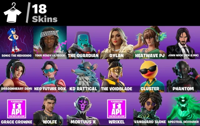 🔥 [PC/XBOX/PSN] 18 SKINS | LVL 216 | SONIC • JOHN WICK • LIL TECCA • HEATWAVE PJ | FULL ACCESS ✅, Продажа, скины 18