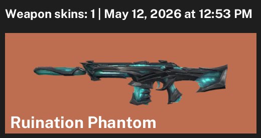 The Phantom of ruination, Sale, Ranked locked, Agents: 7, Skins: 1