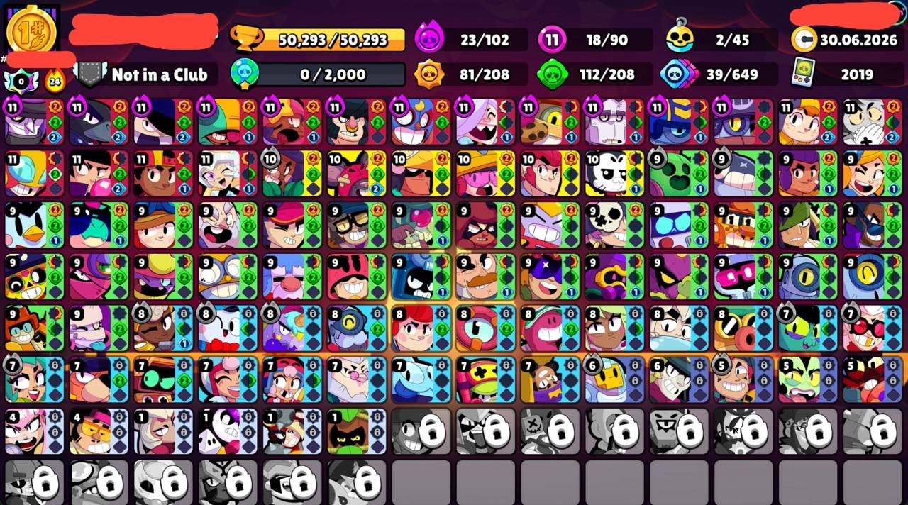 🔥Antivirus 8-Bit + other skins🔥⚜️18 - 11⚜️ 🟣23 - Hyper🟣 ♾️2019♾️📩Gmail📩✔️Instant delivery✔️, trophies 50293, brawlers 90, primes 18