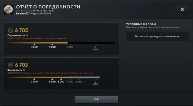 👑GUARD 3👑|⭐1195 MMR⭐|🏅6705 HONOR🏅|📜RANK OPEN📜|✔️GUARANTEE✔️, Sale, 1195 MMR, 6705 honor, 6705 politeness, 193 matches, 184 hours