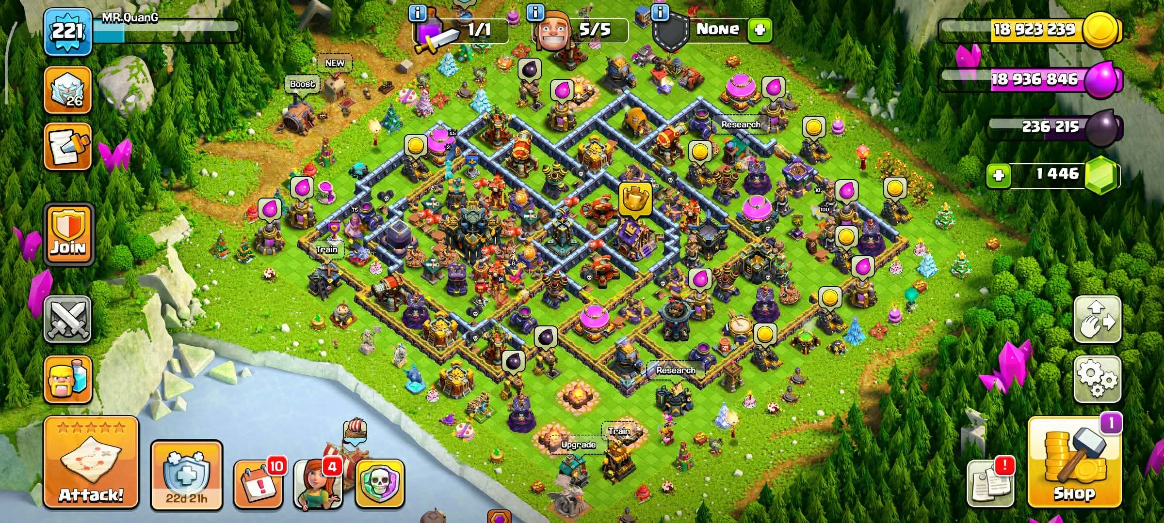 TH 17 👑Dragon Statue✨STRONG LEVEL EVERYTHING 2 HERO MAX👑(BK91,AQ100,MN70,GW75,RC45)🔰1,440+ Gems🔰, 17 TH Main Village, 8 TH Builder