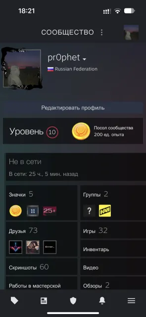 CS 2 with PRIME and 10-year medal, 3900+ hours in CS, For Sale, With inventory, Has PRIME