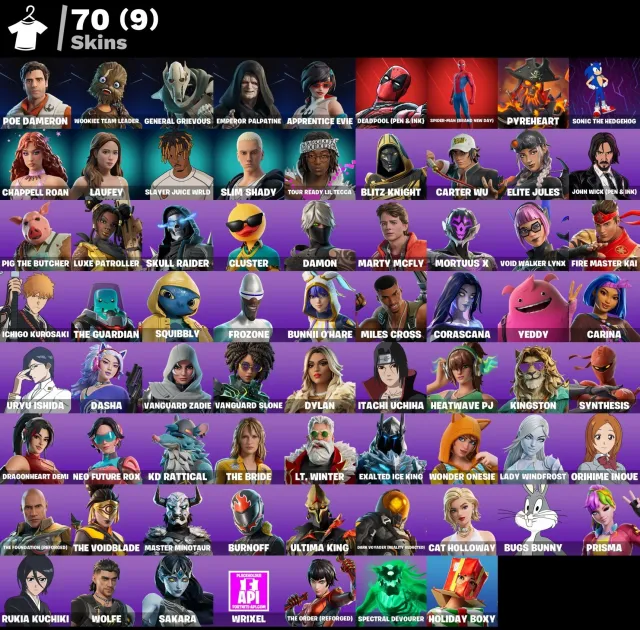 [PC/XBOX/PSN] | 70 Skins | General Grievous, Emperor Palpatine, Deadpool Pen & Ink | 800 V-Bucks, Продажа, скины 70