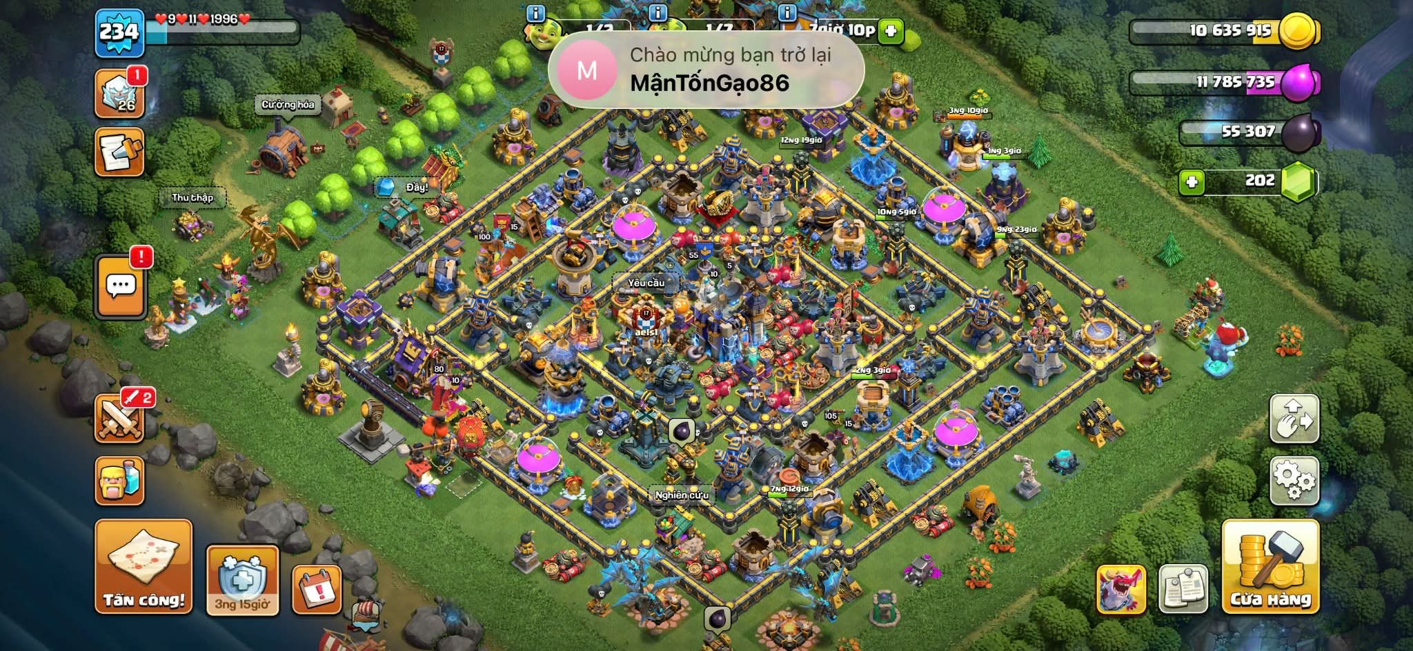 TH 18 💹3 MAX HEROES💹HEROES: 10/105/80/80/55💹MAX EQUIPMENT🏷️𝗡𝗼𝘁𝗲: 𝟭𝟬𝟬% 𝐒𝐚𝐟𝐞 𝐀𝐜𝐜𝐨𝐮𝐧𝐭 𝐆𝐮𝐚𝐫𝐚𝐧𝐭𝐞𝐞𝐝📌